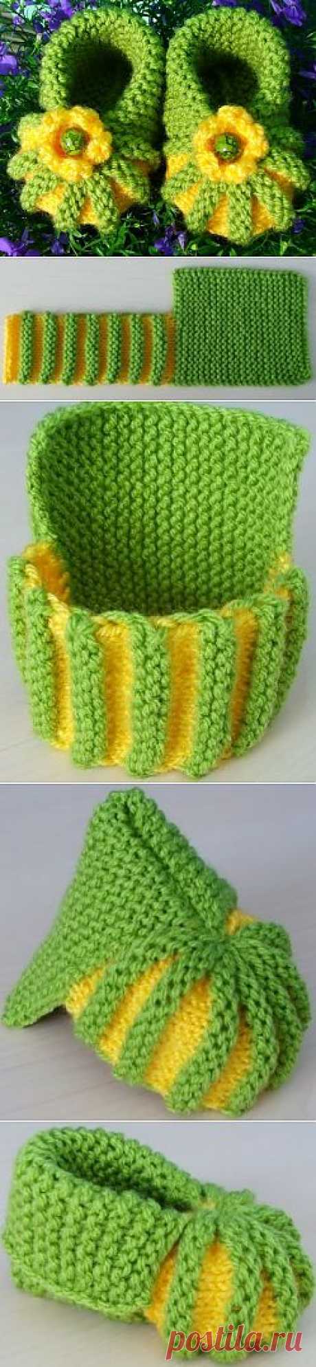 Мастер-класс для начинающих. Вязание пинеток от 0 мес., Рукоделие