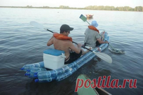 Лодка из пластиковых бутылок