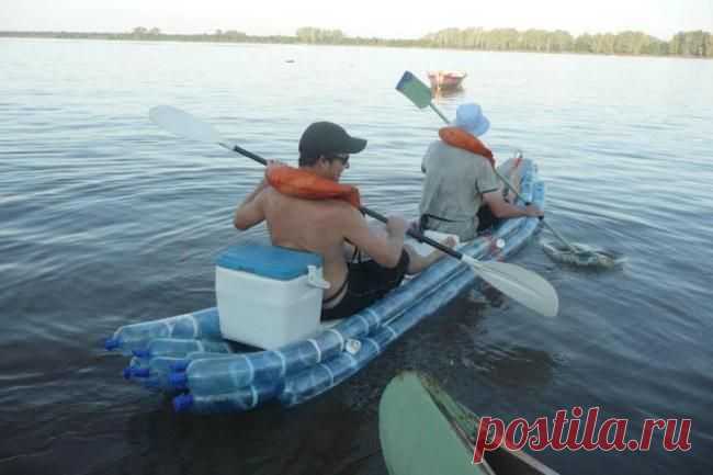 Лодка из пластиковых бутылок