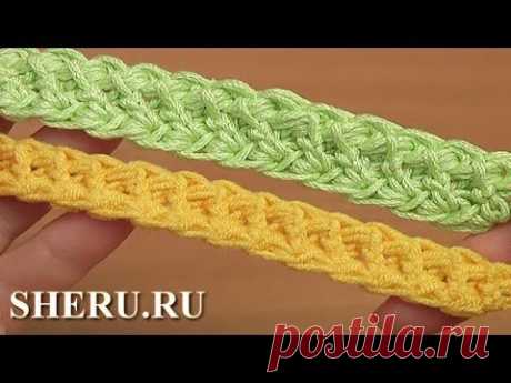 ▶ Шнур гусеничка с пышными столбиками Урок 100 How to Crochet Cord For Romanian Lace - YouTube