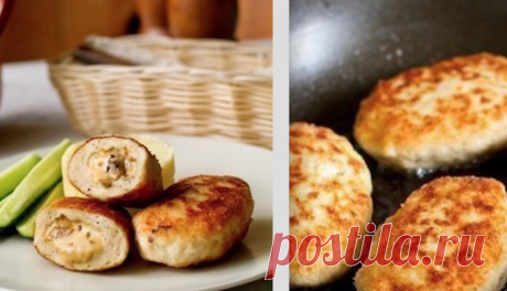 Закатим пир на весь мир: Куриные котлеты с грибами и сыром