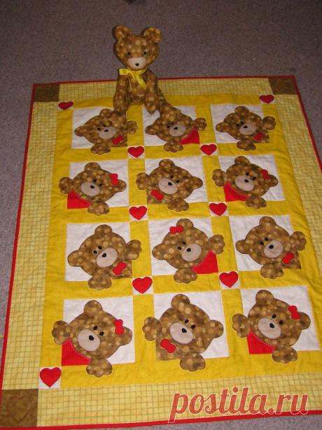 Teddy bear baby quilt | BB - CRIANÇA
