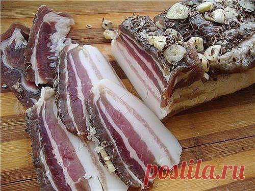 Сало засоленное холодным "мокрым"способом..