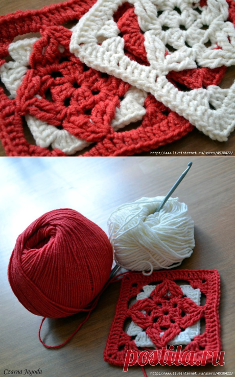 Алмазный Granny Square.Мастер-класс + видео.