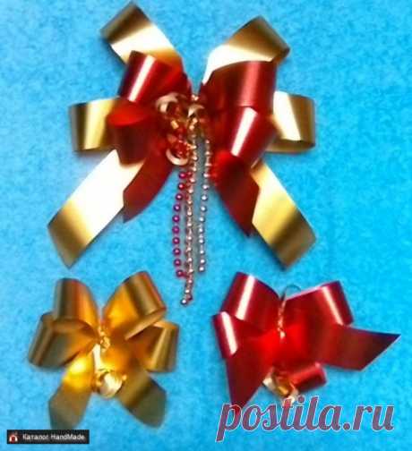Новогодние бантики ручной работы купить в Минске и Беларуси, цены на HandMade