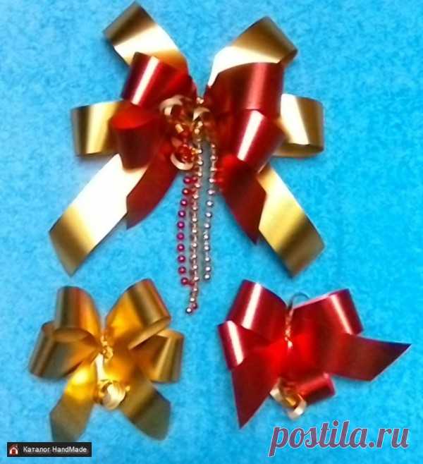Новогодние бантики ручной работы купить в Минске и Беларуси, цены на HandMade