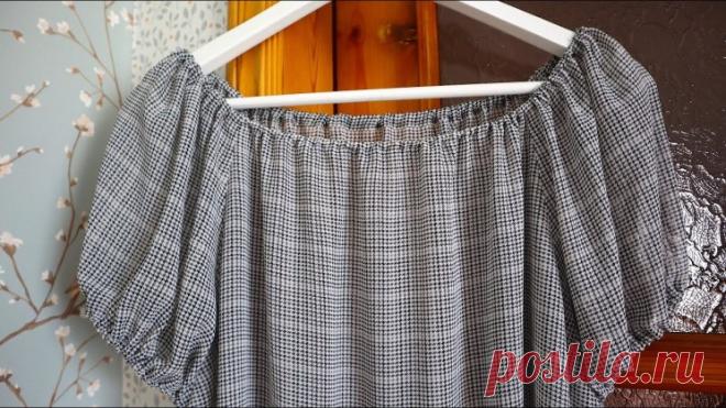 Блузка на лето, для которой не нужны мерки и выкройка (Шитье и крой) — Журнал Вдохновение Рукодельницы