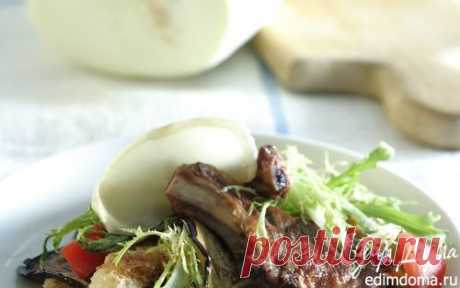 Ягнятина с теплым салатом и крутонами | Кулинарные рецепты от «Едим дома!»