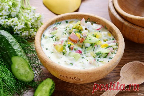 Окрошка с ветчиной - пошаговый рецепт с фото на Повар.ру