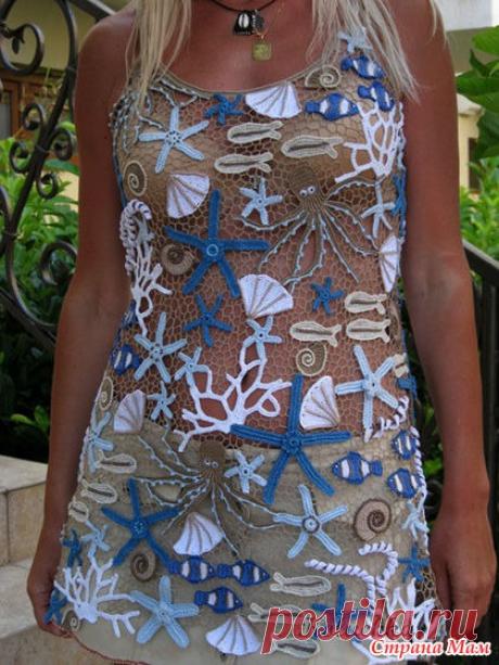 Любимая морская тема. Еще бы научиться так вязать. - Все в ажуре... (вязание крючком) - Страна Мам