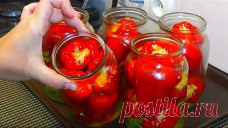 Повторяю каждый год! Перец с хрустящей капустой и овощами в томатном соке, фаршированный на зиму.