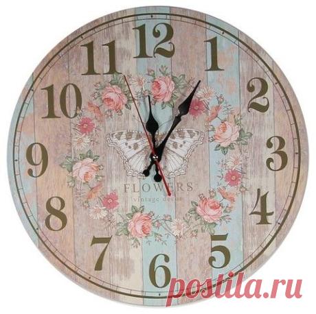 Часы настенные "Винтажные цветы"