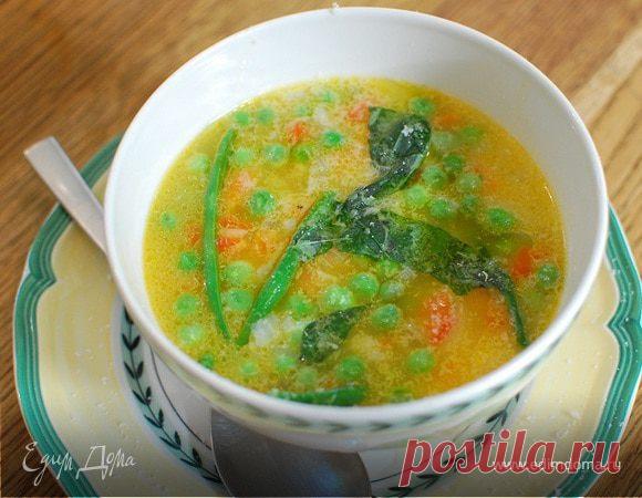 Минестроне с рисом . Ингредиенты: рис, фасоль зеленая стручковая, горошек зеленый | Официальный сайт кулинарных рецептов Юлии Высоцкой