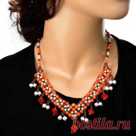 Купить Колье с натуральными камнями (Кошачий глаз) за 2 500 ₽ в Москве — 0040278