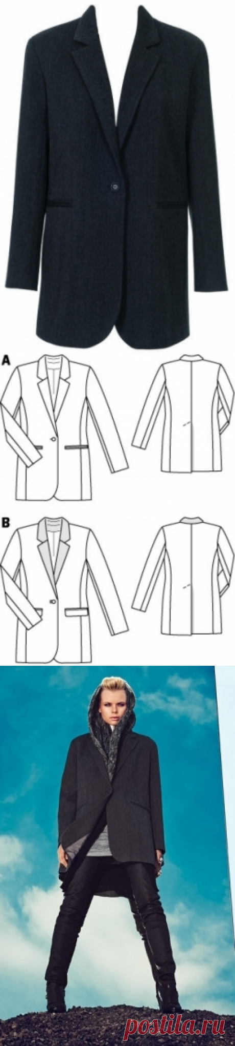 Жакет - выкройка № 118 A из журнала 11/2013 Burda – выкройки жакетов на Burdastyle.ru