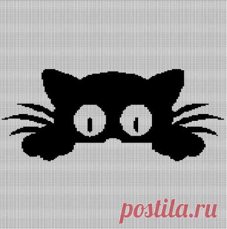 Маленькая кошка вязание крючком афганский узор график | VandihandCrochet on ArtFire
