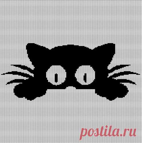 Маленькая кошка вязание крючком афганский узор график | VandihandCrochet on ArtFire