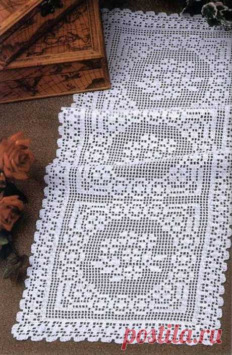 Дорожка в филейной технике