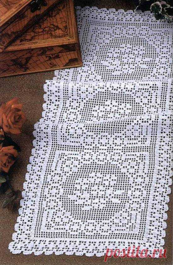 Дорожка в филейной технике