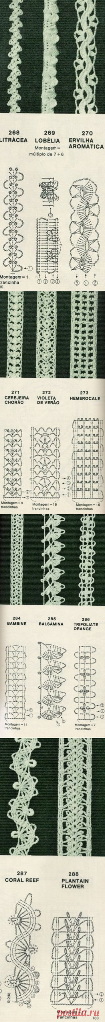 Схемы тесьмы крючком