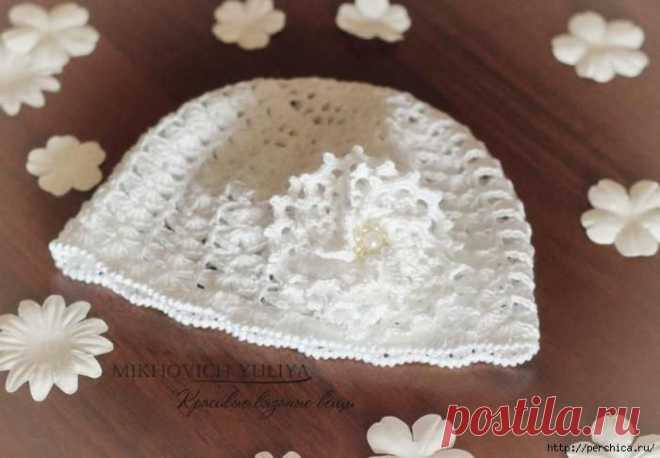 >Летняя ажурная шапочка- МК для начинающих