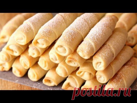 ТРУБОЧКИ с НАЧИНКОЙ. ПЕЧЕНЬЕ "СИГАРЕТКИ" с Орешками