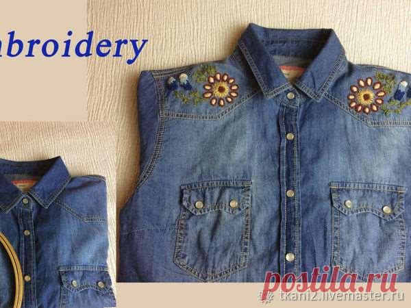 Украшаем джинсовую рубашку | Краше Всех
