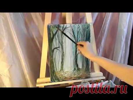 🎨 Как нарисовать подснежники маслом / How to draw snowdrops oil