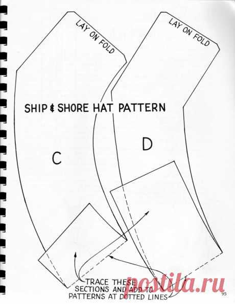 Hat for Ship and Shore Pattern from &quot;How to Make Hats&quot; by Ruby Carnahan, supposed to be a New Advanced Millinery book, easy step by step instructions (39 patterns, Over 350 illustrations).