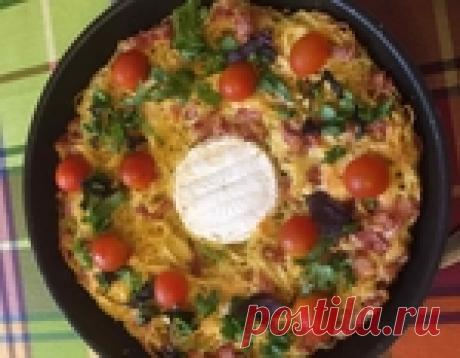 Фондю "Камамбер" со спагетти