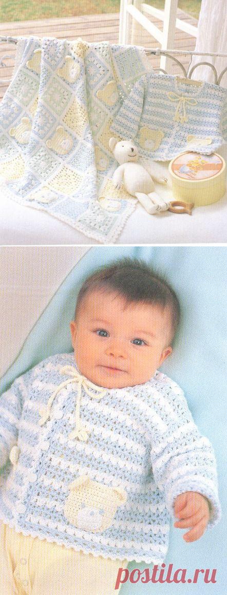 Плед и кофточка малышу