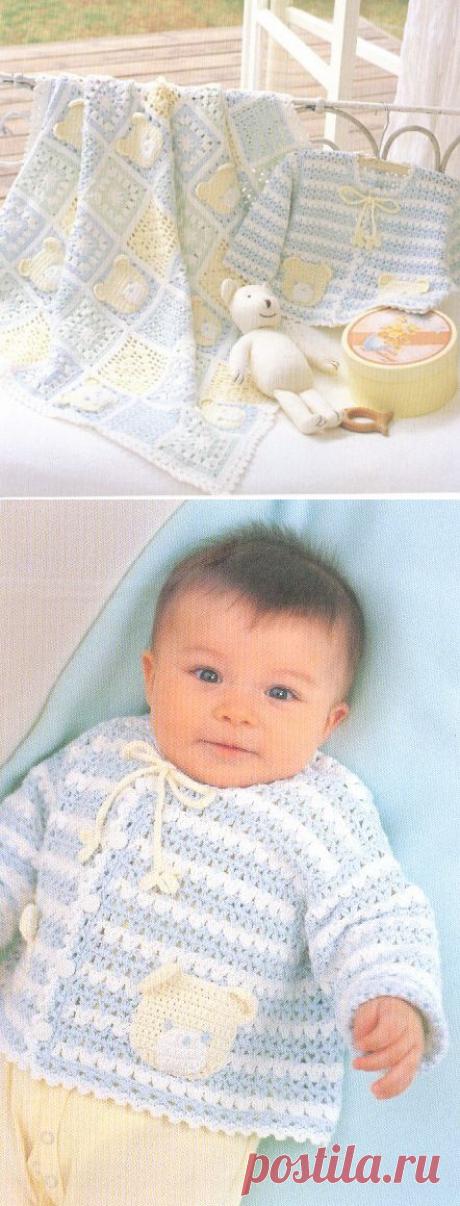 Плед и кофточка малышу