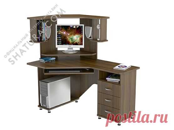 КС 20-17м2, Стол компьютерный (Орех Валенсия) - Официальный сайт (интернет-магазин) мебельной компании ШАТУРА