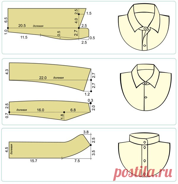 Как строить разные виды воротников — Сделай сам, идеи для творчества - DIY Ideas