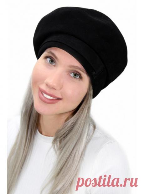 Берет "Абилия", женская, замшевая, демисезонная