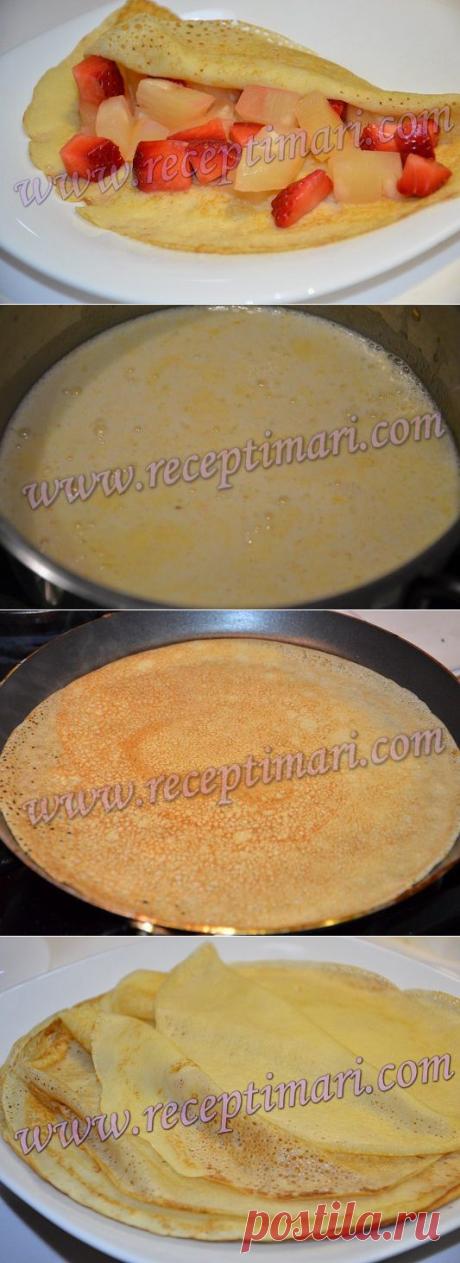 Блины на минеральной воде с молоком