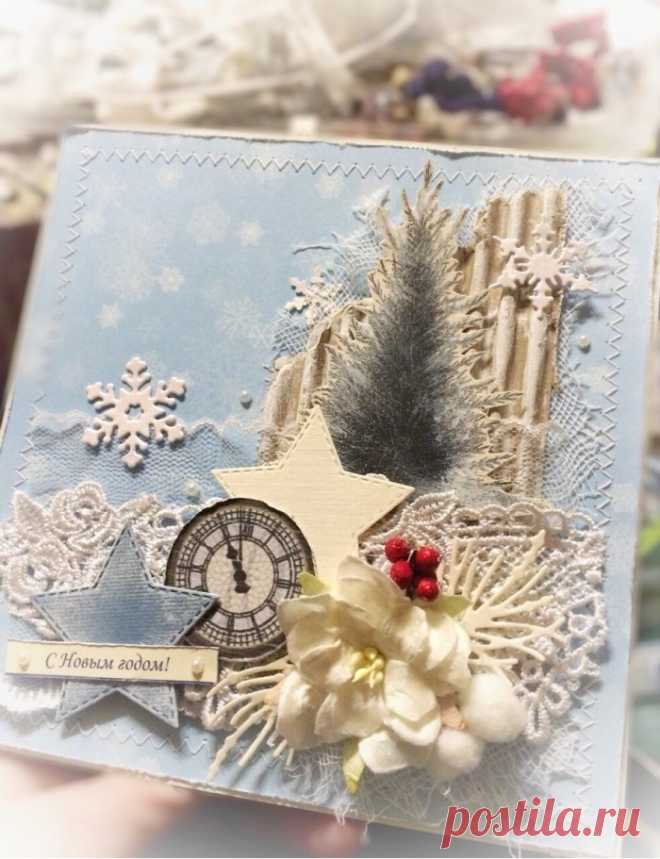 Мастер-класс: как сделать красивую и простую новогоднюю открытку своими руками?