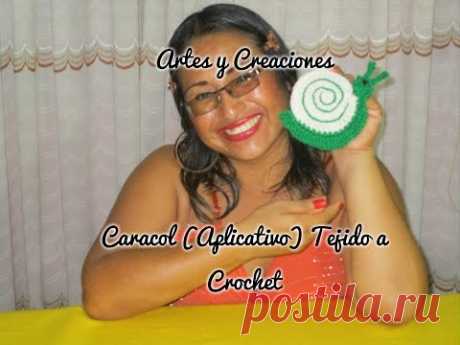 CARACOL TEJIDO A CROCHET - APLICATIVO