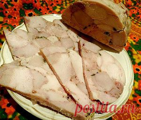 Ветчина прессованная, свино-куриная в мультиварке - рецепт..