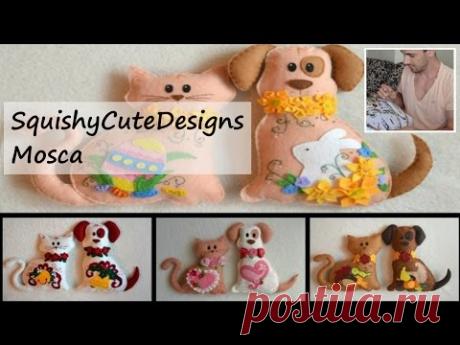 Игрушки из фетра: SquishyCuteDesigns и Mosca