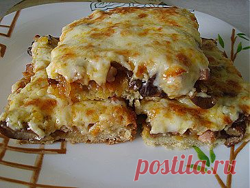 Пицца с грибами, овощами и колбасой | Рецепты моей мамы