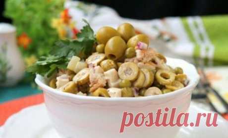 (+2) Горячая закуска из курицы с грибами, оливками. Эстонская кухня.