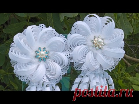 новинка канзаши! таких бантиков вы ещё не делали!