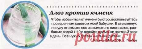 Алоэ против ячменя