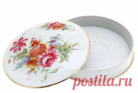 Limoges! Шкатулка для мелочей. Фарфор, деколь c подрисовкой, золочение. Limoges, Франция, 1970-е годы