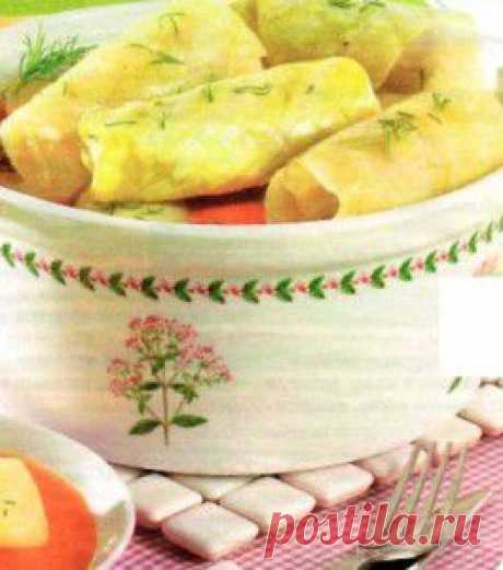 Постные голубцы с рисом и грибами