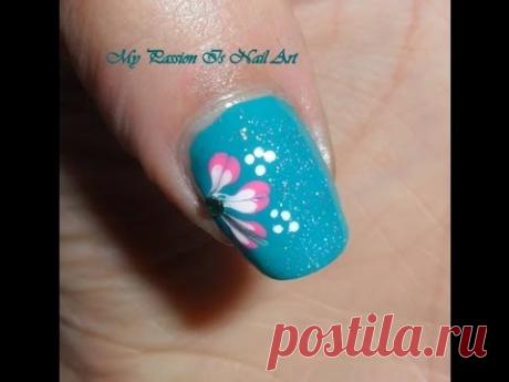 Very Simple green nail art tutorial- nail art semplice e veloce con smalti low cost