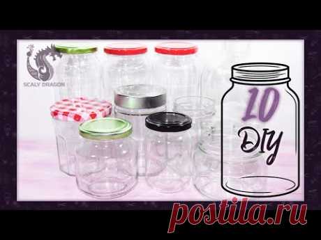 10 IDEAS para DECORAR y reutilizar FRASCOS de vidrio / RECICLAJE Creativo