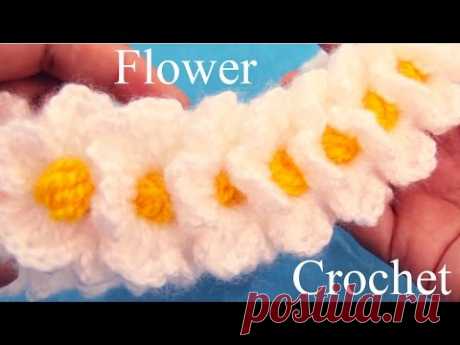 Tejido con Ganchillo Crochet  como hacer flores Learn Flower Crochet