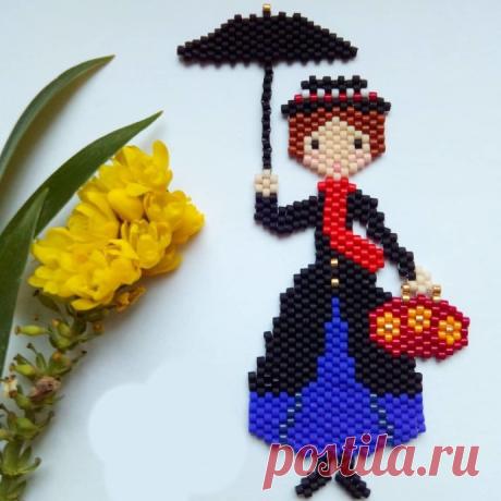 Магнит на холодильник из бисера "Mary Poppins " — Поделки с детьми